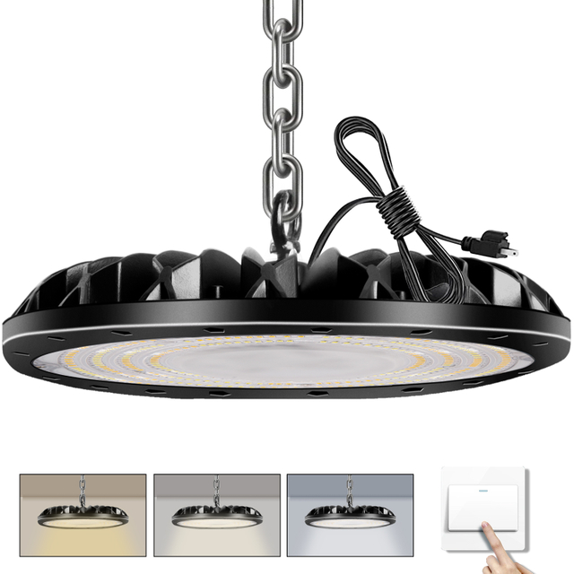 【110V+American Plug】High Power Round UFO LED High Bay Light